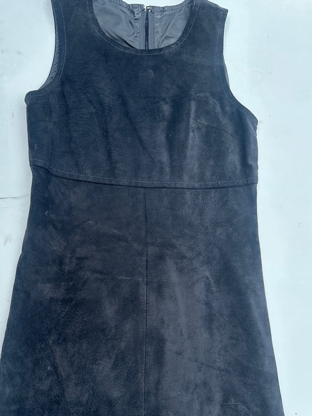 The Limited Black Sleeveless Suede Shift Dress